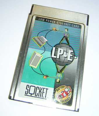 Socket Communications PCMCIA Low Power Ethernet LP-E LAN PC Card Only