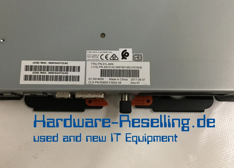 IBM Storewize V5000 Gen 2 Controller R0850-F0002-04 - 01LJ609 - Bild 2 von 2