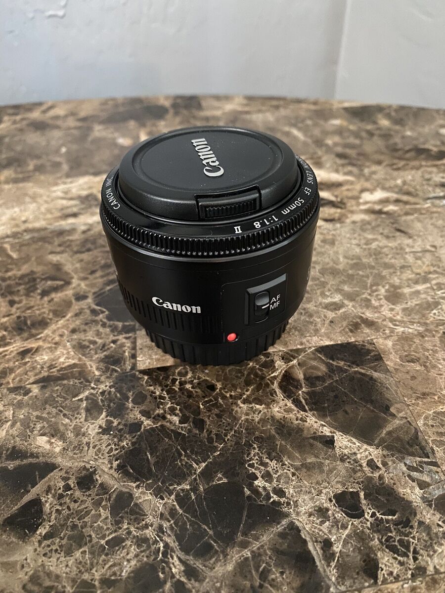 Canon EF 50mm f/1.8 II Lens - 1:1.8 Front & Rear Caps Camera Canon EF 50mm f/1.8 II Lens - 1:1.8 Front & Rear Caps Camera