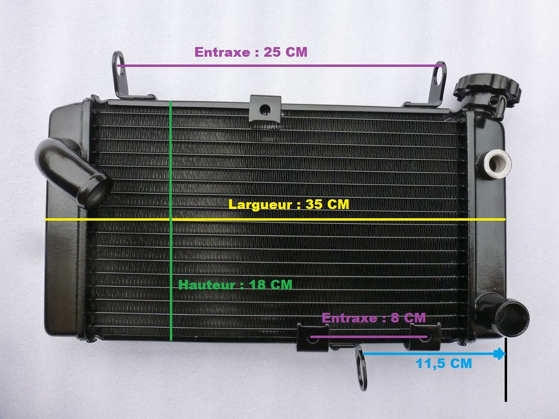 Radiateur SV650 SV650N SV650S moto refroidissement liquide alu neuf garantie 1 an