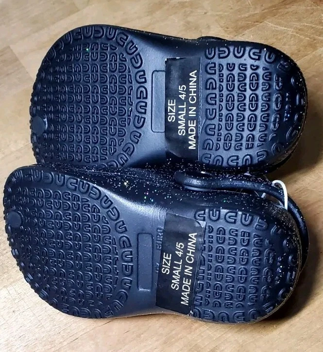 Tamancos femininos glitter pele sintética brilho no escuro tamanho pequeno 4/5 - Imagem 4 de 4