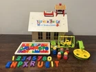 Vintage Fisher Price Little People Play Family School House 923 w/ Accessories