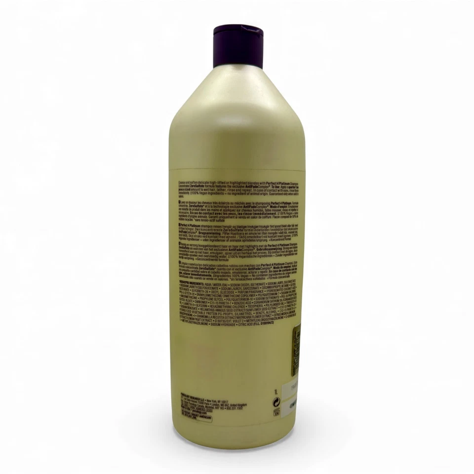 Pureology Perfect 4 Platinum Shampoo 33.8oz Liter for Blonde Hair Color - Image 2 of 2