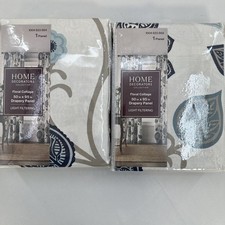 Home Decorators Curtains Floral Cottage 2 Panels Light Filtering Cotton 50"x95"