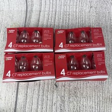 4 - 4 Packs Clear C7 Replacement Bulbs 120v 5w 60Hz Candelabra Base - New