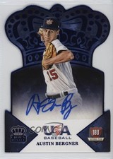 2015 USA Baseball Crown Royale Blue Signatures 13/25 Austin Bergner #29 Auto 0a7
