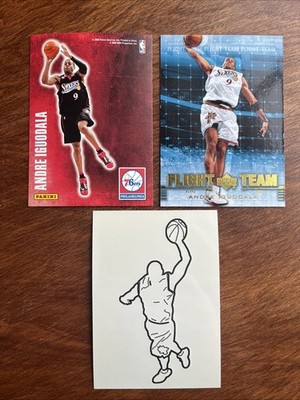 (3) Andre Iguodala Lot Upper Deck Flight Team Panini Decal Topps Bazooka Tattoo