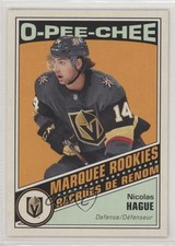 2019 Upper Deck O-Pee-Chee Update Retro Blank Back Nicolas Hague #619 Rookie RC
