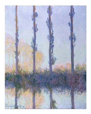 Monets Pappeln Wandkunst Impressionistisches Landschaftsdekor Wald W