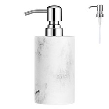 Soap Dispenser, Cylinder-Shaped Marble Lotion Liquid Soap Pump Bottles, Refil...