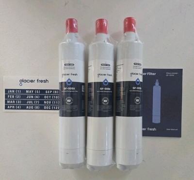 Glaciar Fresh GF-009X Ice & Water Refrigerator Filter 3 Pack