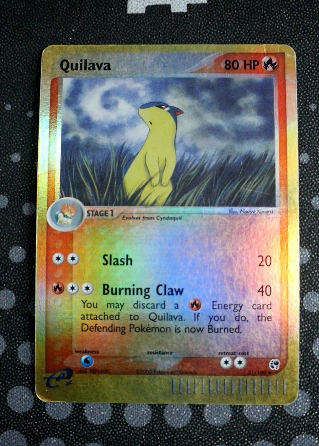 Quilava Pokemon EX Sandstorm SS #51/100 Reverse Holo