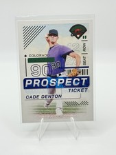 2024 Panini Baseball Prospect Edition Cade Denton Ticket #142 Colorado Rockies