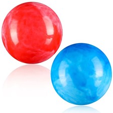 2 Pcs 8.5 Inch Large Inflatable Bouncing Balls Marbleized Bouncy Balls Colorf...