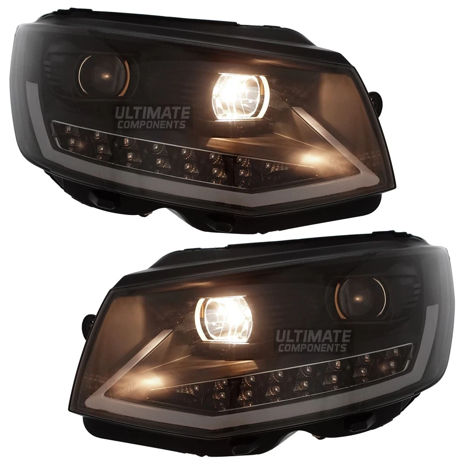 VW Transporter T6 2015-2020 Projector LED DRL Headlights With Dynamic Flashers - Image 4 of 4