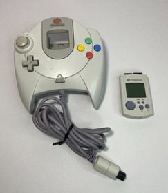 Sega Dreamcast White Console Bundle with 1 Controller, VMU and UFC Game | Tested
