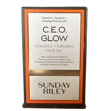 Sunday Riley CEO Glow Vitamin C + Turmeric Face Oil 0.5 oz 15ml Travel Size New