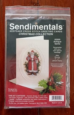 *NEU* Basteln/Sticken, Sendimentals Nr. 02505 ''Antique Santa als Grußkarte''