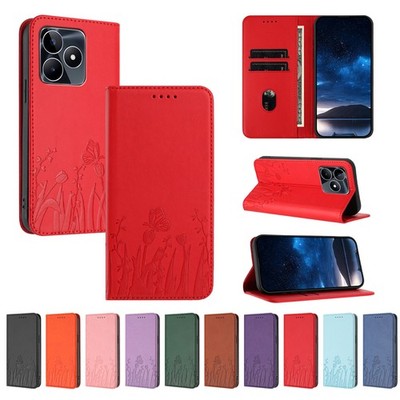 Handy Hülle für Realme C51 C51S C53 C55 C33 Note 50 Magnetic Case Wallet Tasche 