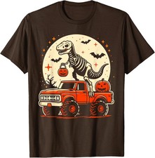 Funny Halloween T Rex Dino Dinosaur Skeleton Funny Unisex T-Shirt