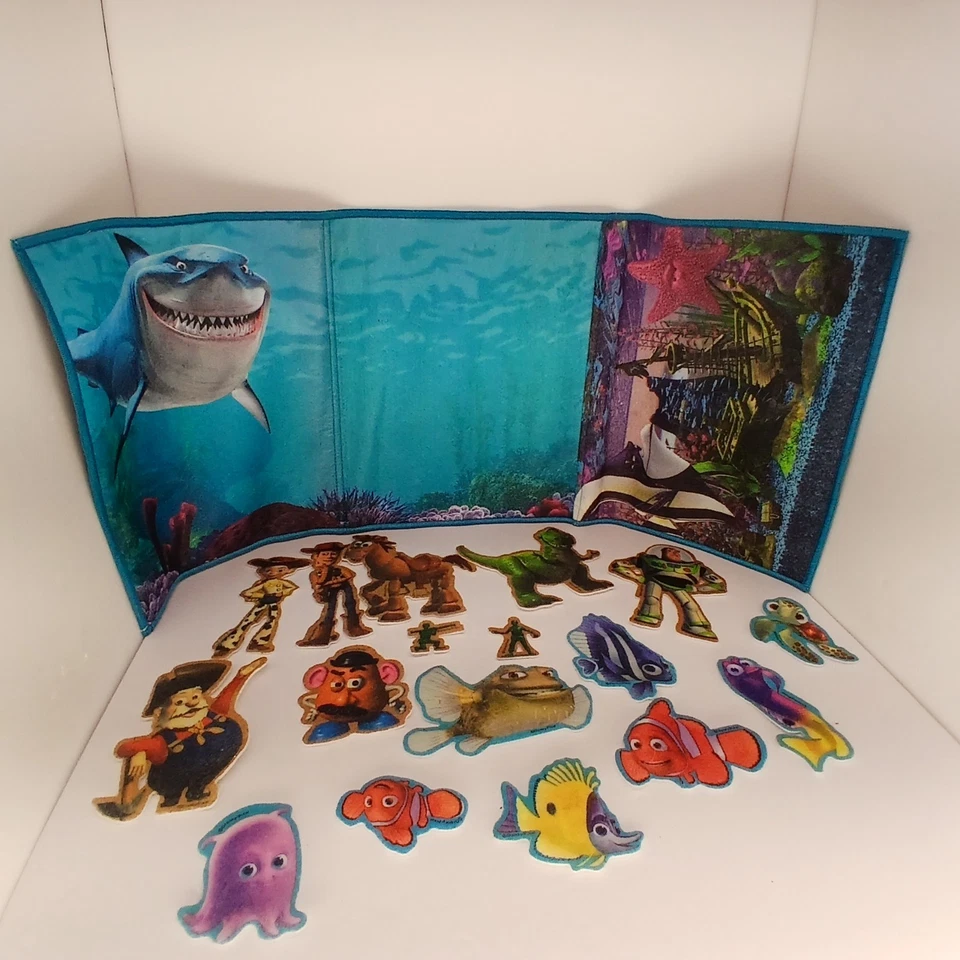 Disney Pixar Buscando a Nemo y Toy Story 2 escenas de fieltro RARO 2004 Foto 2 de 4