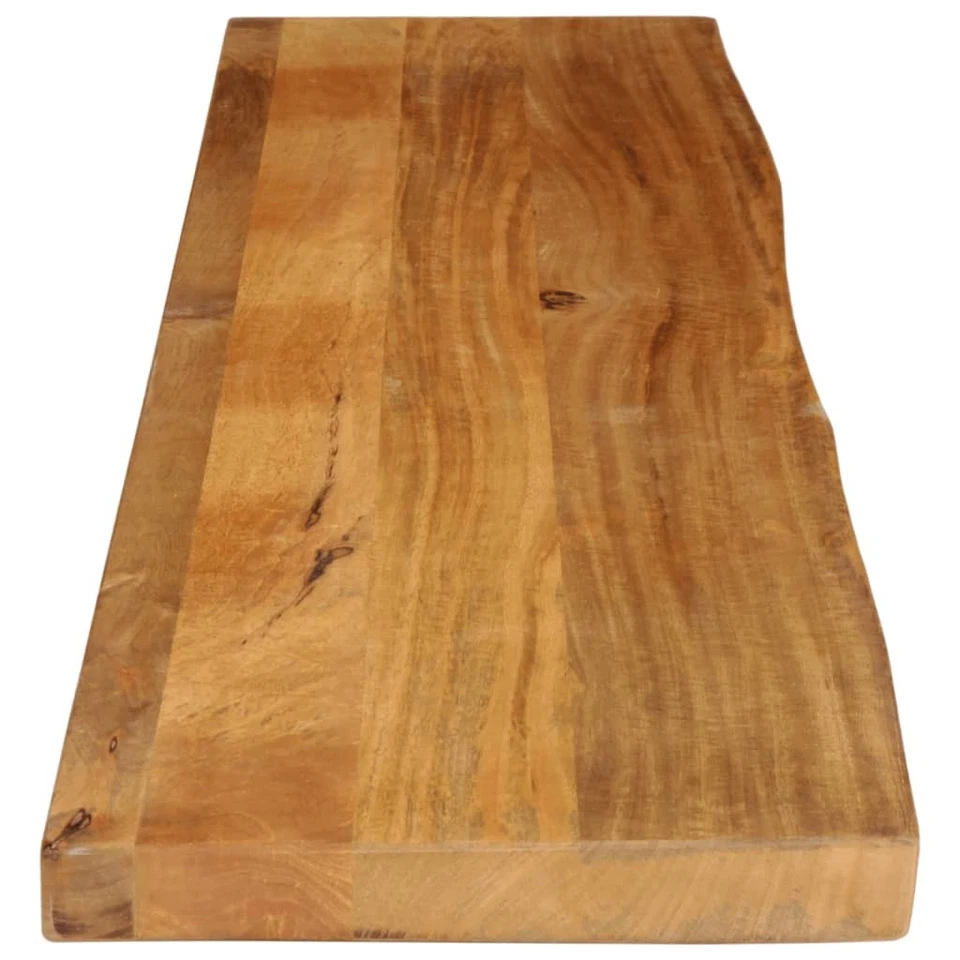 Table Top Live Edge Solid Mango Wood Brown 140x40x2.5 cm Handfinished XL - Image 4 of 4