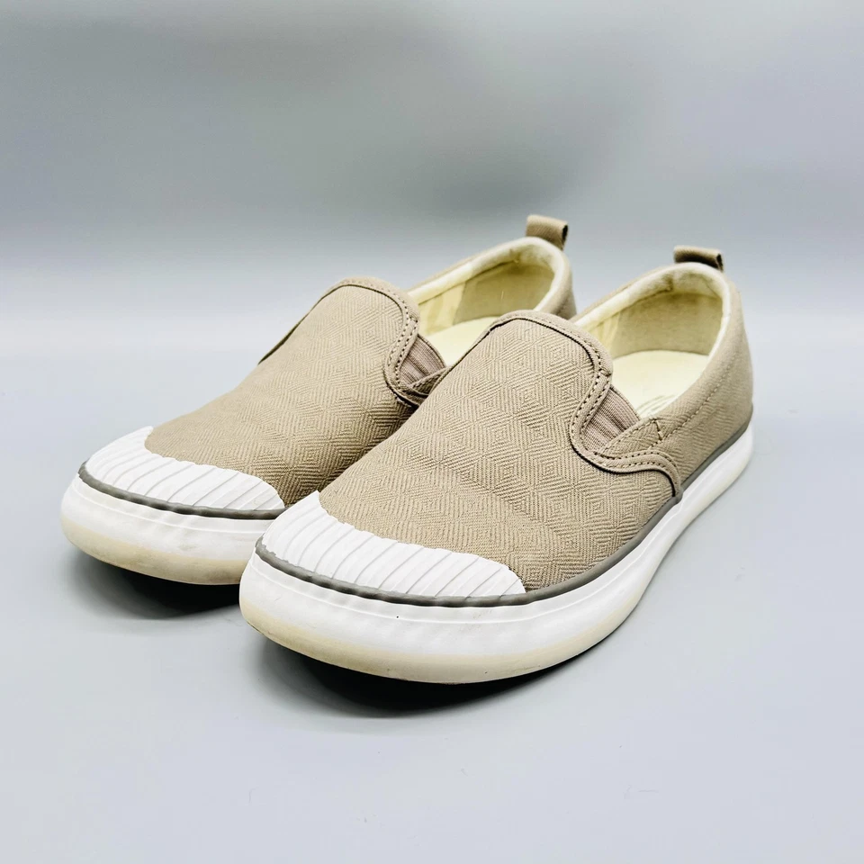 Keen Shoes Mujer 8.5 Marrón Lona Sin Cordones Punta de Goma Tenis 100% Vulcanizados Foto 4 de 4