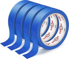 4 Rolls Blue Painters Tape, Premium Masking Tape, Paint Tape for Multi-Purpose,