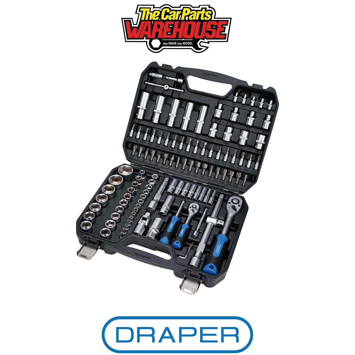 Draper 24230 HI-TORQ Metric Socket and Bit Set, 1/4 and 1/2 Sq. Dr. (110 Piece) - Image 2