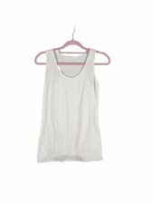 Made in Italy White Sleeveless Tank Top Lightweight Knit One Size