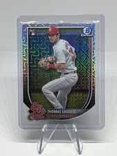 Thomas Saggese 2025 Bowman #57 Chrome Mega Mojo RC NM