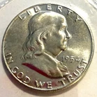 U.S. Silver Franklin half dollar 1954d