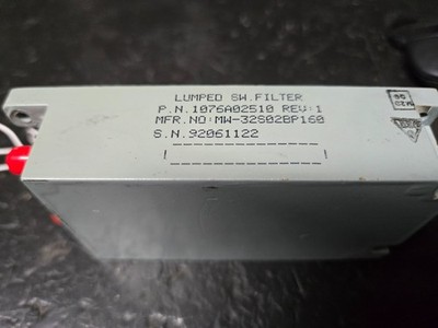 MIL RF 3-Tap Lumped Switch Filter 1.5GHz LP 1.06GHz notch SMA(F) ±12V VNA Tested