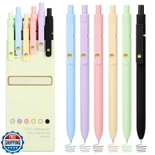 Ddaowanx Colored Gel Pens, 0.5mm Fine Point Retractable,Colorful Pens for Jou