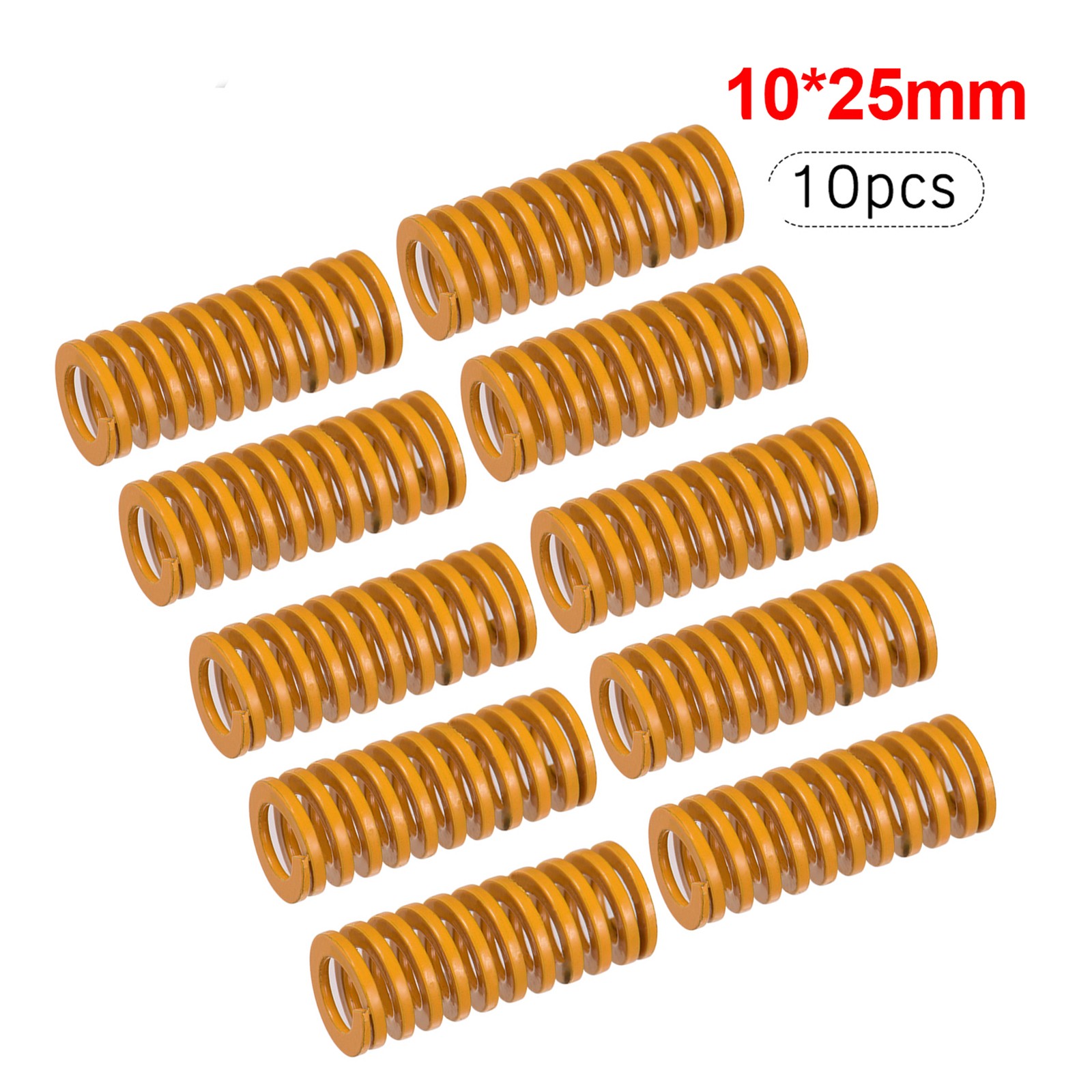 .Yellow Mould Springs Heated Bed Compression Die Spring 10mm OD 25mm Length