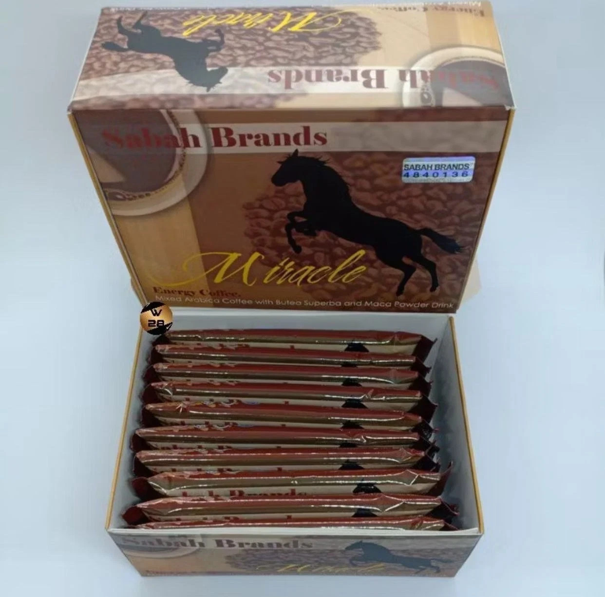 Miracle Coffee Sabah Brand 1 Box Energy Enhancement For Men and Women 20 Sachet