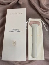 Rose Quartz Facial Massage Tool- Crystal Wand Skincare Beauty Roller- Solvasa
