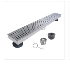 NEW Open Box RELN 28”Designer Series Shower Drain Stainless Steel Bin2