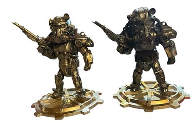 Fallout Brotherhood of Steel Power Armor Figure Bathesda Lootcrate Lot Of 2