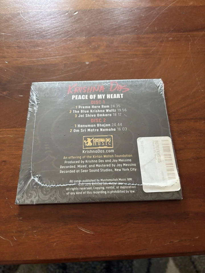 Krishna Das - Peace of My Heart -Digi- (CD) Brand New Factory Sealed 2 CD Chants Foto 2 de 2