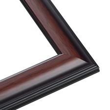 Square Linear Brown Picture Frame - UV Acrylic, Backing, Hanging Hardware