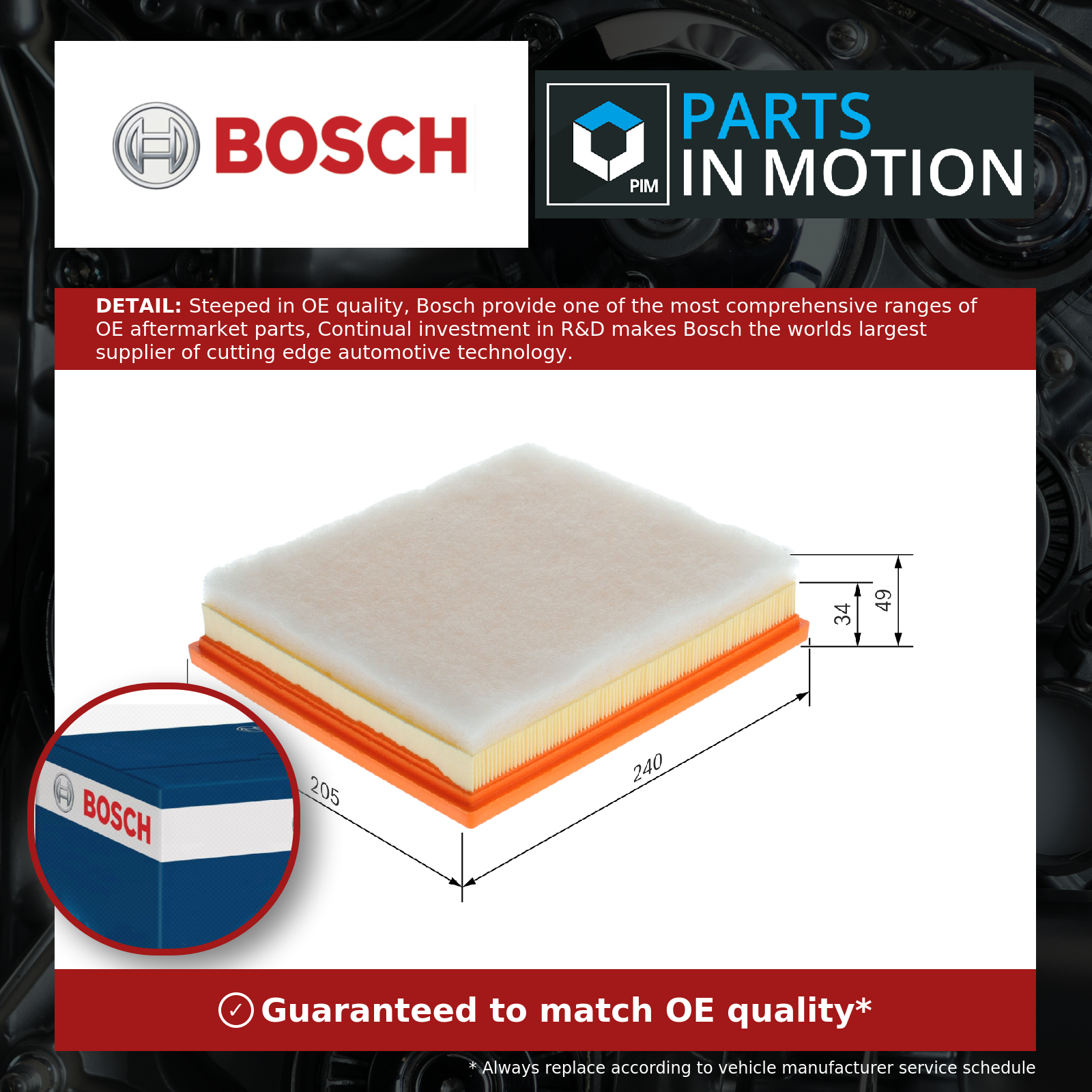 AIR FILTER S0511 FITS CITROEN PEUGEOT 208 3008 301 308 508 TOYOTA VAUXHALL - Image 11