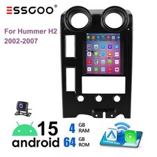 9.7" Android 15 Apple Carplay Car Radio Stereo GPS For Hummer H2 2002-2007+AHD