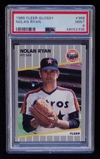 1989 FLEER GLOSSY NOLAN RYAN #368   PSA 9  **  MINT  **  NEW GRADE  **