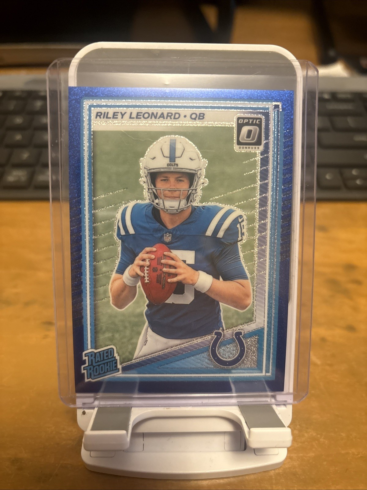2025 Optic Riley Leonard - Blue Glitter Rated Rookie #255 SSP RARE CASE HIT