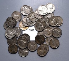Roll of 40 ~ 35% Silver ~ Jefferson War Nickels ~ All 1943 P ~ *T457