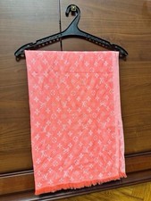1Louis Vuitton Monogram Scarf / Shawl   Silk  Wool   Made in Italy5