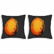 Set of 2 Decorative Throw Pillow Covers 18x18in - for Couch Bed Car
