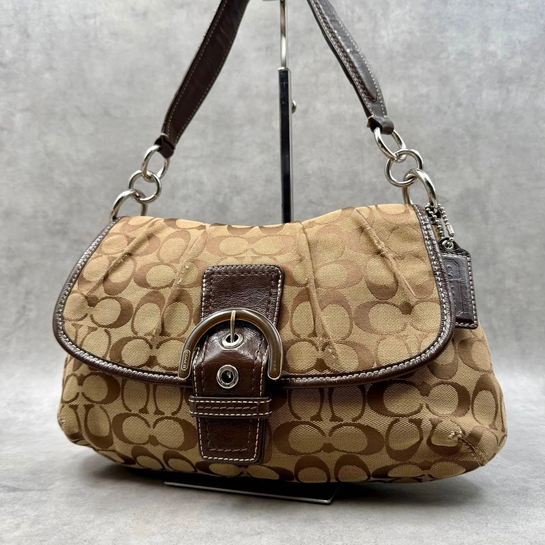 バッグ RARE COACH SOHO signature 17093 hand bag Coach Soho Signature Flap for sale | eBay
