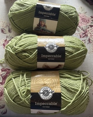 Loops & Threads Impeccable Yarn Color Fern-100% Acrylic Lot Of 2+ Total 12.8 Oz